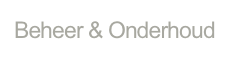 Beheer & Onderhoud
